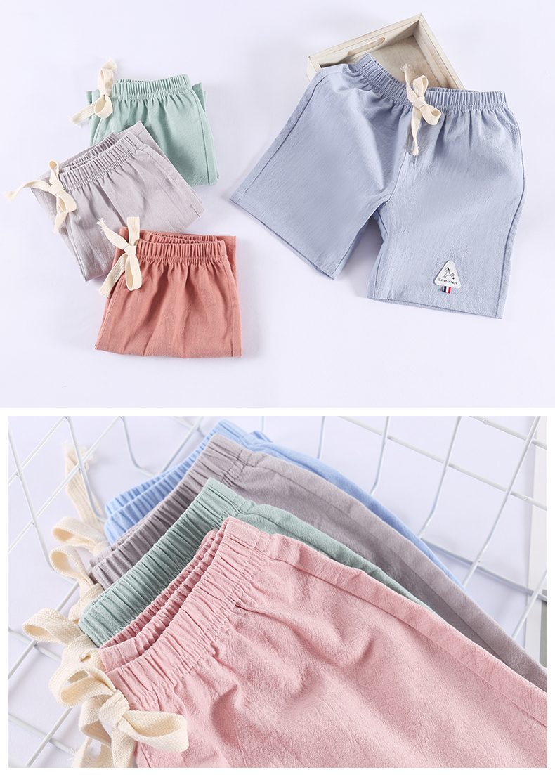 2018 new boy của quần cotton năm điểm cô gái giản dị quần short bé mùa hè trẻ em phần mỏng thể thao quần