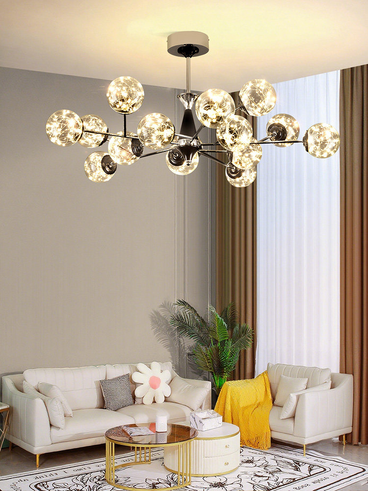 Nvc Lighting Living Room Chandelier Modern Simple Light Luxury High-End Dining Room Bedroom Lamp Whole House Lighting Package