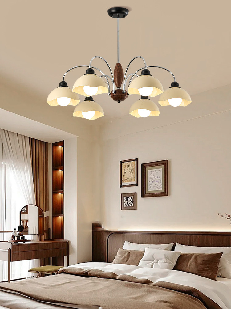 Nvc Lighting Living Room Chandelier Hall Main Light Eggshell Cream Style 2026 New Mid-Ancient Style French Zhongshan Lighting Fixtures