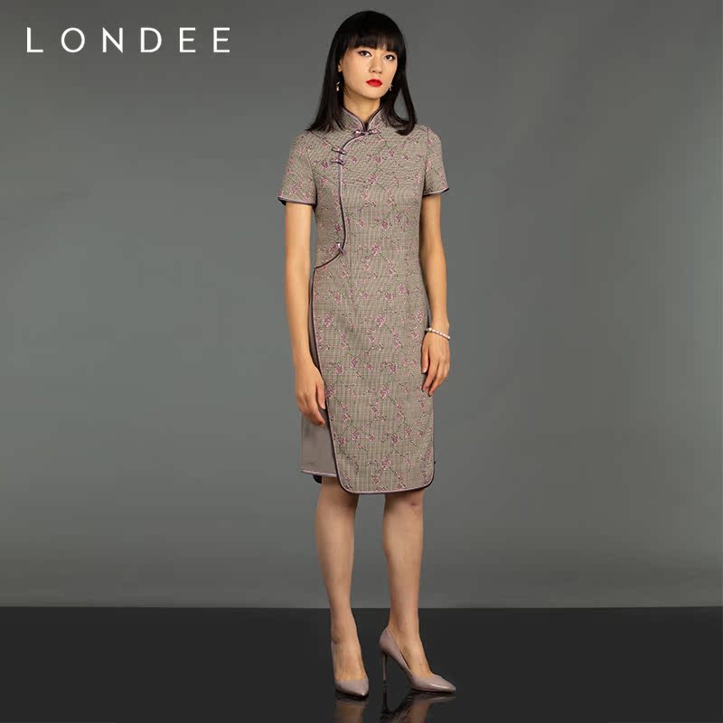 Londee/龙笛 Mulberry silk elegant handmade manual handicon, cheongsam 8T21168 Londee/龙笛 Mulberry silk elegant handmade manual handicon, cheongsam 8T21168