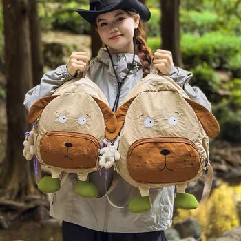 Cute puppy backpack for women 2026 new style
