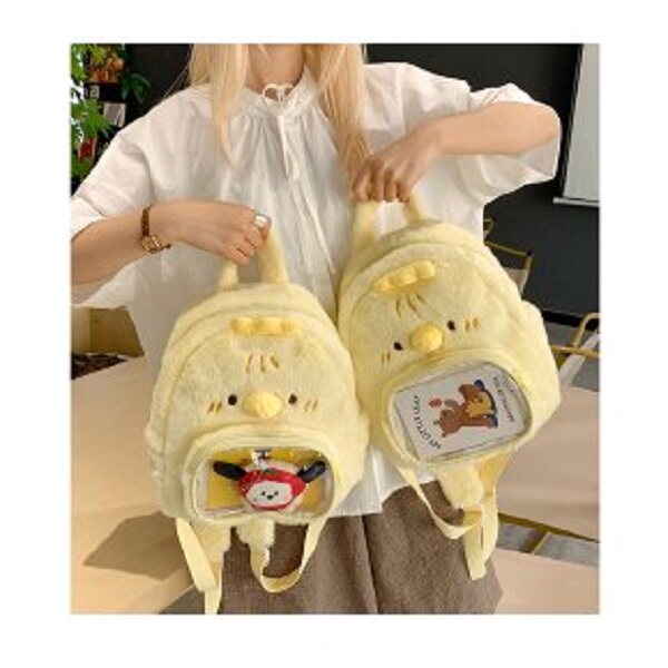 2025 new cute custard chick plush backpack