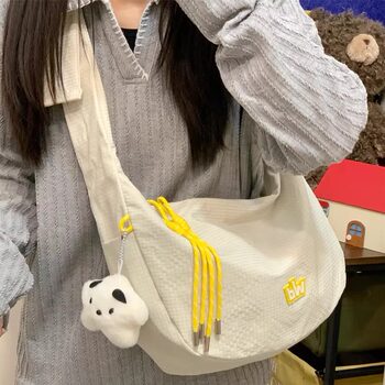 Everyday Commuting Versatile Bag Korean Style Lazy Style Student Party High-Value Large Capacity Lightweight Crossbody Dumpling Bag for Women
