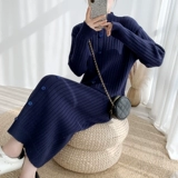 Демисезонный пуховик, приталенный длинный лонгслив, трикотажное трикотажное платье, 2025 года, длина макси