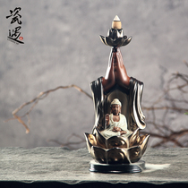Jin Tathagata backflow censer creative ornaments home living room sandalwood smoker room antique insert plate censer backflow