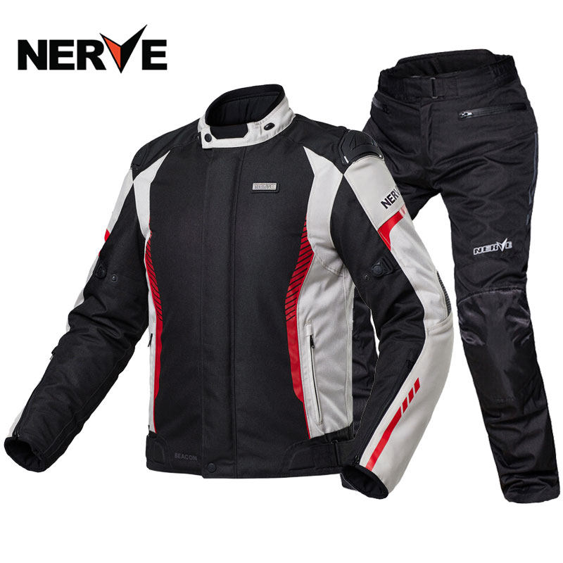 NERVE winter riding suit men's motorcycle heavy locomotive racing suit windproof and warm four seasons rally clothes waterproof