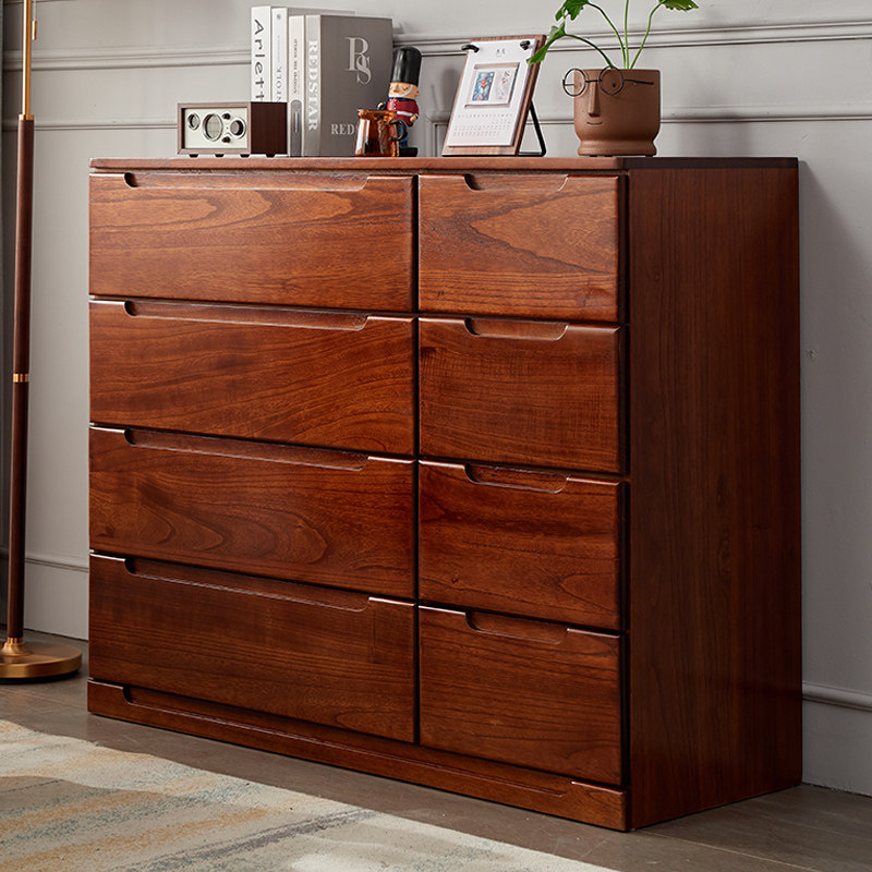 Five Bucket Cabinet Solid Wood Containing Cabinet Bedroom Containing Cabinet Chest of drawers Living Room Five Bucket Closet cabinet Large capacity storage