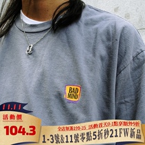 BADMIND 20SS Lakers color print logo loose casual street T-shirt