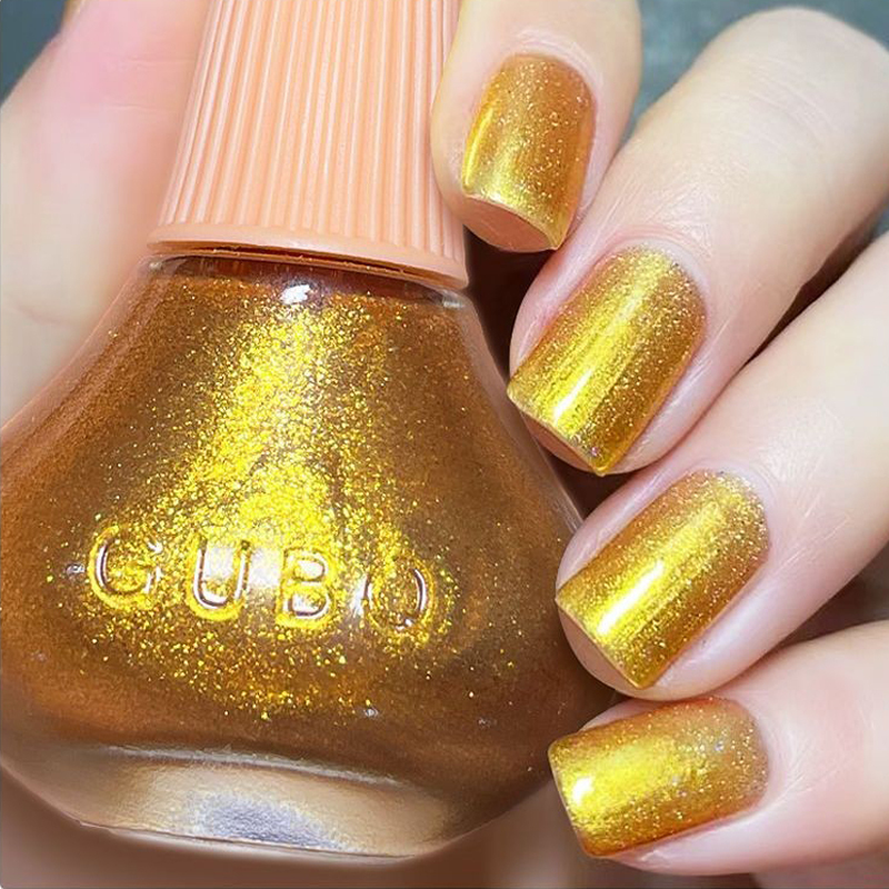 2026 New Model Gold Nail Polish, No-Bake, Long-Lasting, Quick-Drying, Non-Peelable, Brightening, Fine Glitter Nail Polish That Doesn'T Require Baking