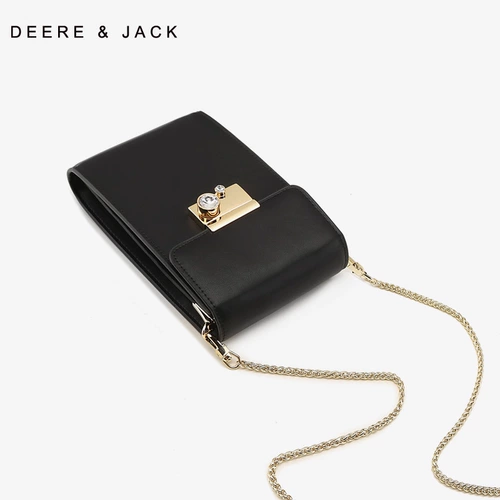 Мобильный телефон, небольшая сумка, сумка на одно плечо, маленькая кожаная цепь, в корейском стиле