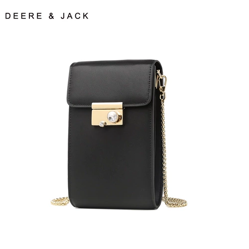 Мобильный телефон, небольшая сумка, сумка на одно плечо, маленькая кожаная цепь, в корейском стиле