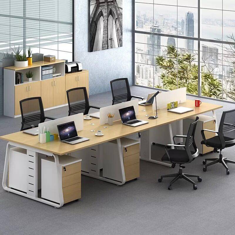 Xiamen Desk Chair Combination Cassette Employee's Office Desk Staff Desk Staff Desk Residence to the Office