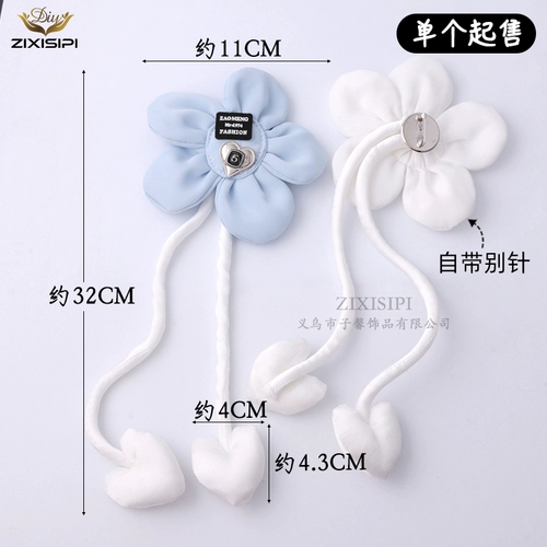 Модный аксессуар в виде сердечка, рубашка, брошь, в цветочек