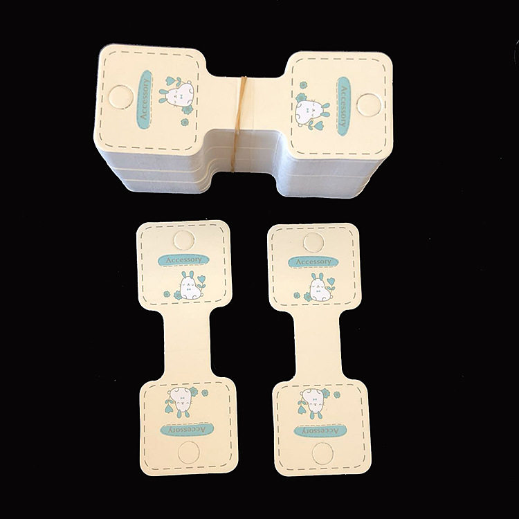 Children Rubber Band Hair Ring Packaging Diy Accessories Cartoon Paper Card Hair Ring Hanging Card Folio Hanging Cards Small Ornaments Jam about 200 sheets