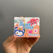 KP964 cartoon cute sweet heart keychain tag lobster clasp diy bag hanging card head card