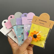 8X6 half-fold six-color card head jewelry packaging card live broadcast room hair accessories hang tag card paper stall supply