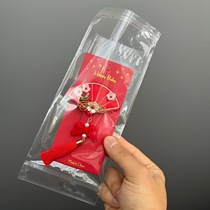 Long happy baby childrens New Year hair accessories packaging cardboard live broadcast hairpin tag big red hairpin card