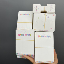 Colorful striped handmade rectangular handmade three or four card position hairpin packaging cardboard accessories white card tag