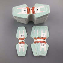 Live Leather Fascia Card head ornament Packaging Cardboard Hair-head Rope Paper Card Pendant card Cartoon Small Rabbit 200 sheets