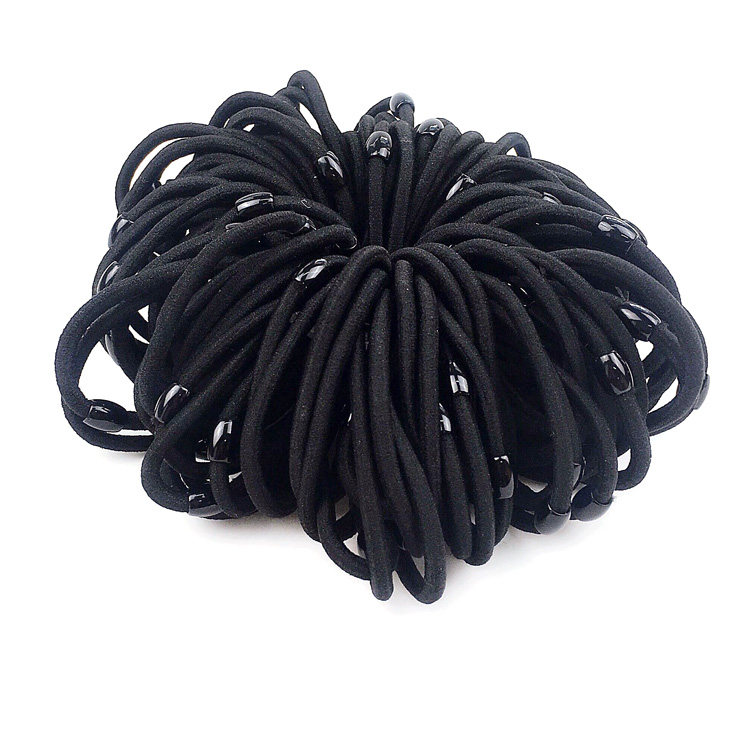 FQ10 (pack of 100 only) 100 hitch base with black hair ring hair ring with hair rubber band 4mm