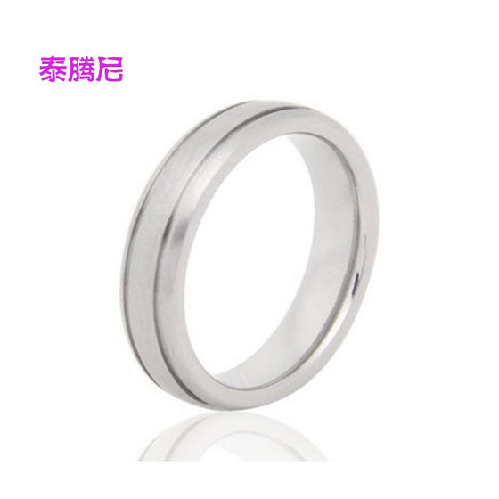 Tettene pure titanium fashion Japanese and Korean rings female hand accessories fine finger ring tail ring, little finger engraving birthday gift