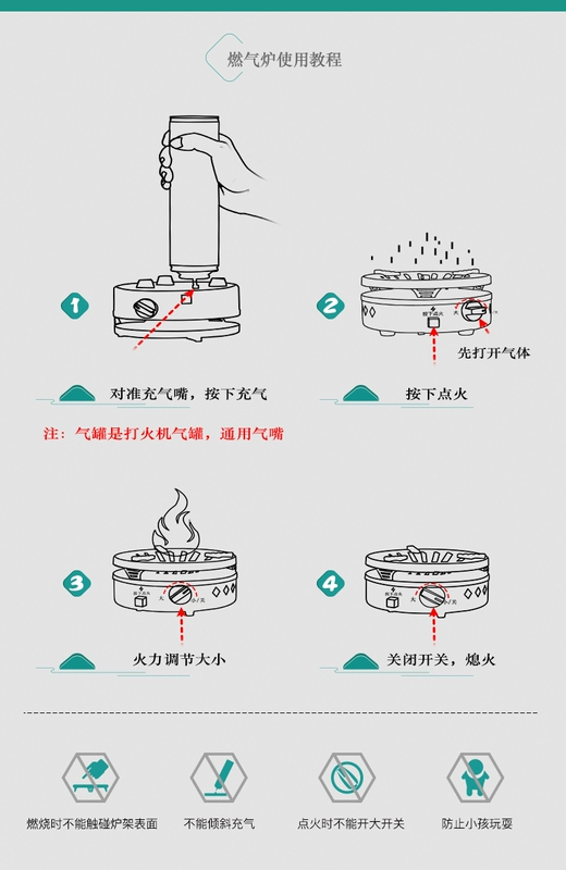 Encyclopedia bếp gas cầm tay ngoài trời hóa lỏng bếp gió với nước sôi trà sôi nồi lẩu cắm trại dã ngoại cung cấp thiết bị cắm trại - Bếp lò / bộ đồ ăn / đồ nướng dã ngoại lò nướng inox ngoài trời