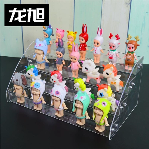 Практическая креативная пластиковая пластика высокого прозрачного шоу шкафа для слепой коробки выставка выставка