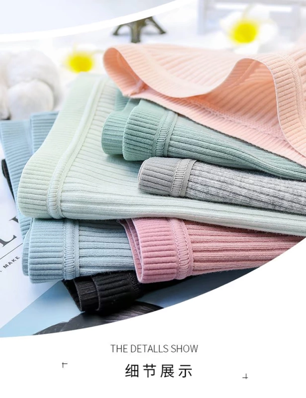 Đồ lót mùa thu và mùa đông 2019 của phụ nữ cotton đáy quần liền mạch ren của phụ nữ cotton quần sịp kích thước lớn [3 cái] - Eo cao