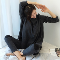Pajamas Lady Autumn Winter Long Sleeves Gushed Bifacial Frosted Wool Cation Fever Warm Suit Comfort Elastic Home Clothing