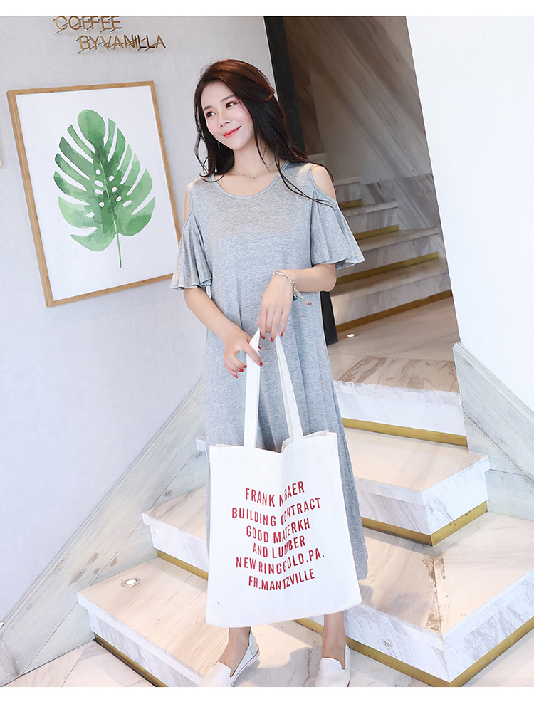 2018 mùa hè của phụ nữ dài phương thức ăn mặc tắt vai ruffle tay áo mỏng thường váy lỏng lẻo đầm maxi dài
