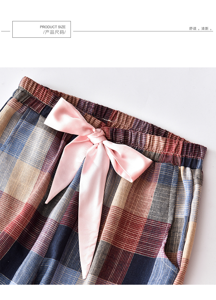 Áo ngủ nữ mùa xuân 2018 cotton rộng rãi cho nữ diện rộng quần ống rộng phục vụ tại nhà quần ống rộng nam