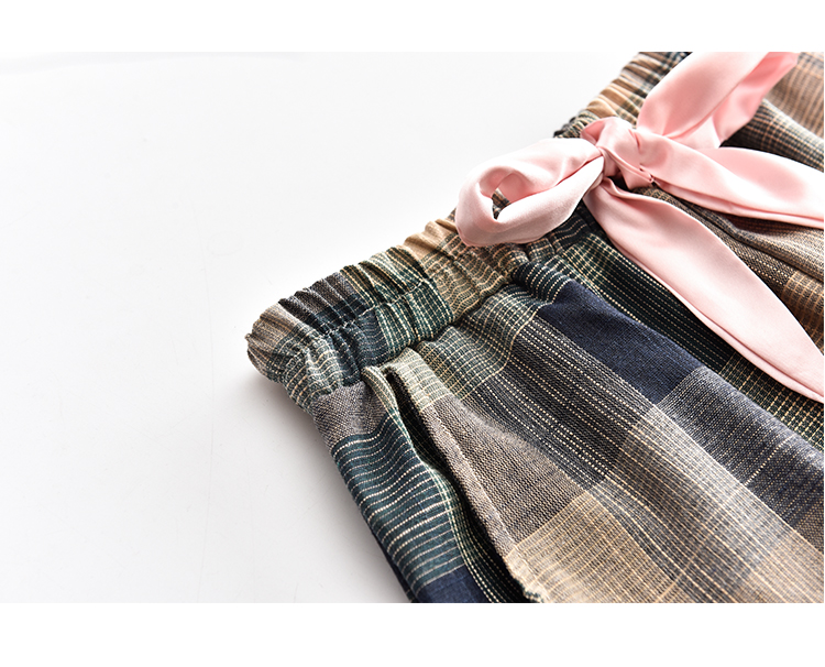 Áo ngủ nữ mùa xuân 2018 cotton rộng rãi cho nữ diện rộng quần ống rộng phục vụ tại nhà quần ống rộng nam