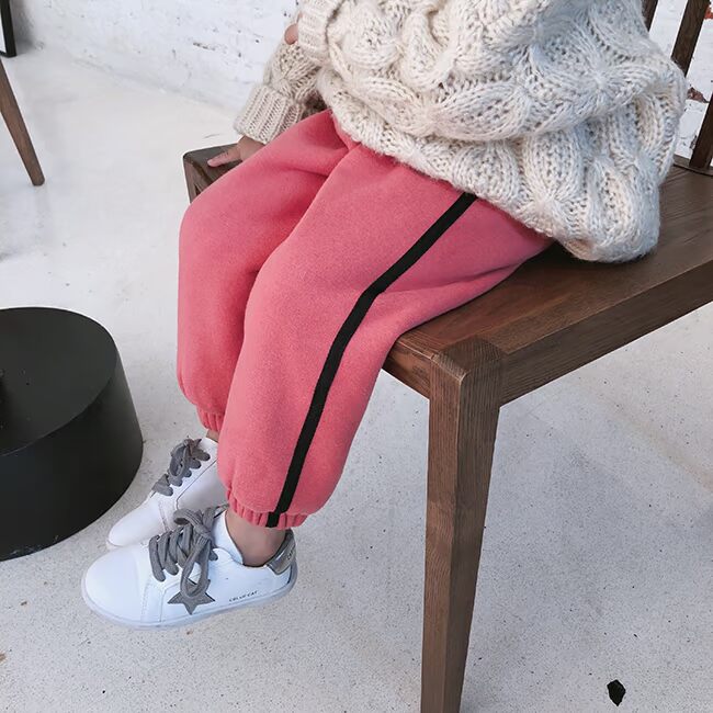 Quần Abao bé gái nước ngoài 2018 mới mùa đông quần cotton bé cộng với quần nhung dày rộng quần áo bé gái