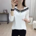 2018 phụ nữ mới phiên bản Hàn Quốc của mùa xuân và mùa thu thời trang hoang dã lỏng lẻo dài tay đáy quần áo mùa thu thủy triều áo tập yoga Mùa xuân