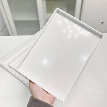 Flat tray white base kitchen white storage tray
