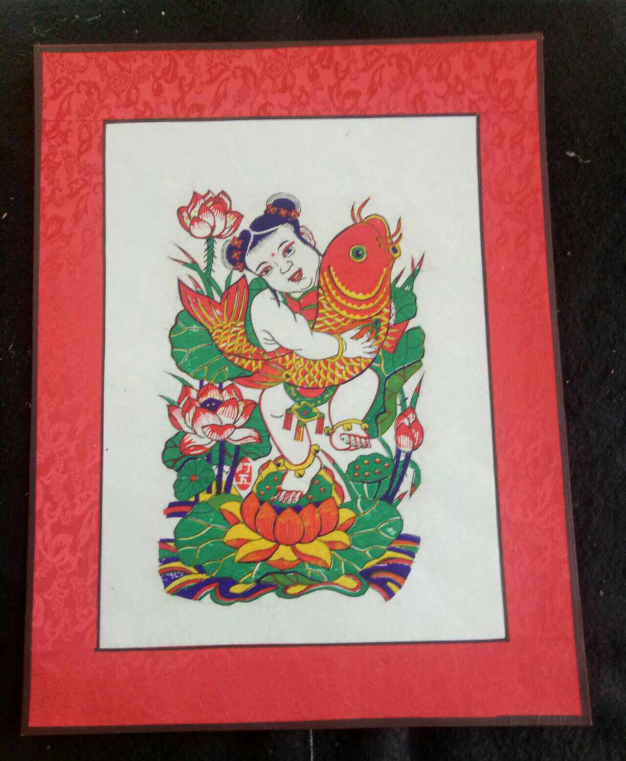 Zhu Xiangzhen New Red Wood Festival Nafoji Qing Yu pure hand-made annual drawing five lines of gossip