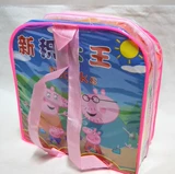 Мультяшная интеллектуальная игрушка, льняная сумка, конструктор, ранец, пластиковая упаковка, раннее развитие