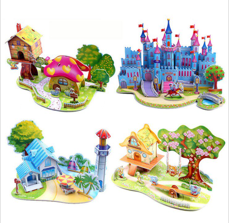 3D stereo puzzle 3D model adult paper models children's puzzle toy 10 - 12 years old
