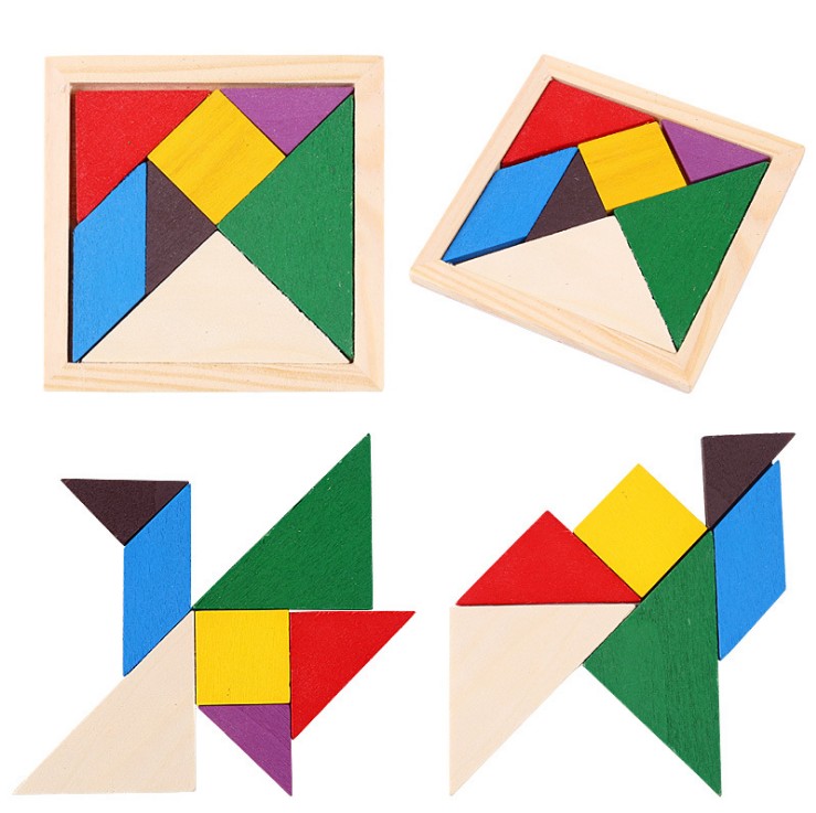 Children's Puzzle Wooden Seven-piece Jigsaw Puzzle Jigsaw Puzzle Version Baby Brainpower Cheerful for a Toy Batch of Toys Shipments-Taobao