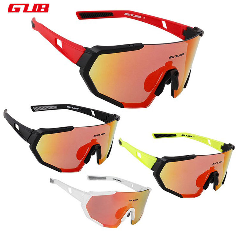 GUB Cycling Glasses Discoloration Anti-UV Polarized Lenses Myopia Outdoor Professional Cycling Goggles