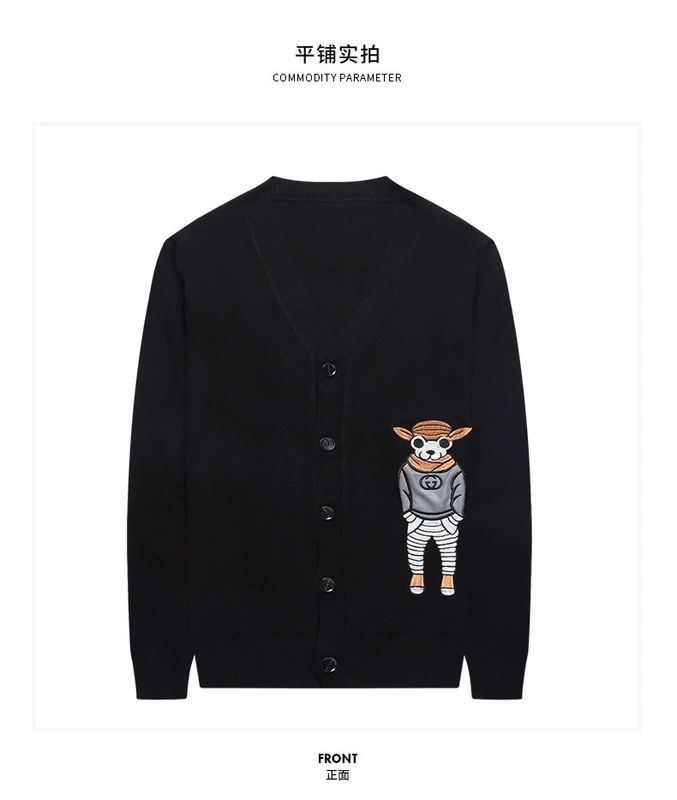 Áo len nam mùa thu 2019 mới, áo len mỏng cổ chữ V cổ trụ màu áo len rắn - Cặp đôi áo len áo hoodie đôi