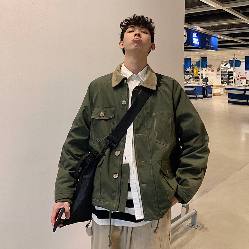 @ side less men's clothing spring day series retro coaching fixture jacket male trend Korean version loose ins 100 hitch coat