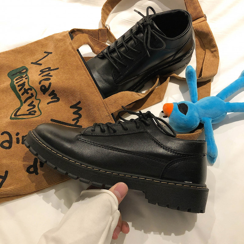 @Fang Young men's clothing in autumn new Han edition in shoes men's English style retro trend casual leather shoes