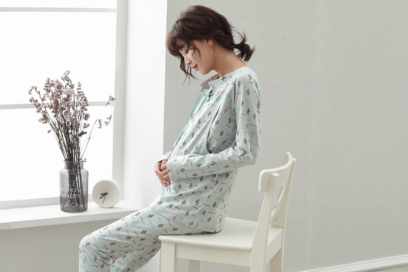 Tháng quần áo mùa xuân và mùa thu sau sinh tháng quần áo mùa đông đồ ngủ phụ nữ mang thai phù hợp với mùa thu quần áo cho con bú quần áo ra khỏi nhà dịch vụ