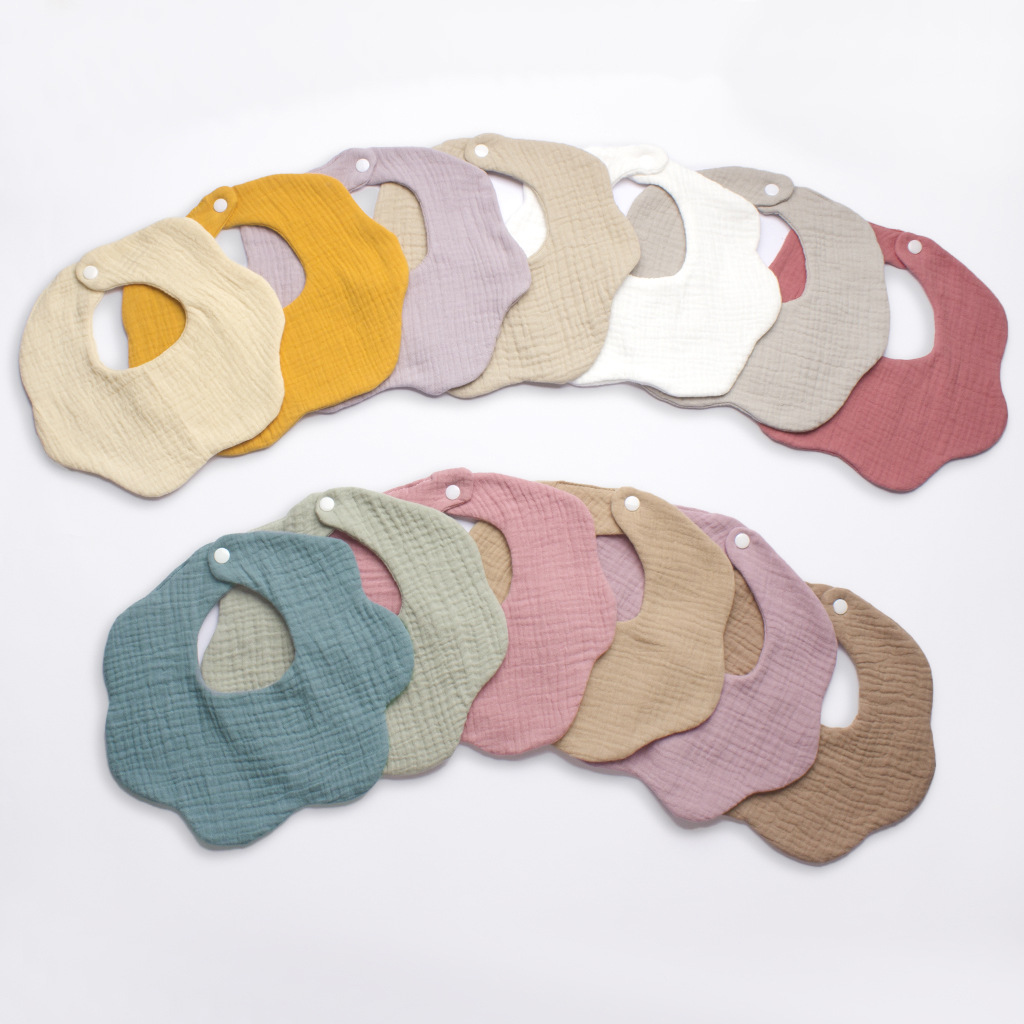 Ins new baby products, children's candy-colored gauze lace bibs, saliva bibs, baby saliva towels