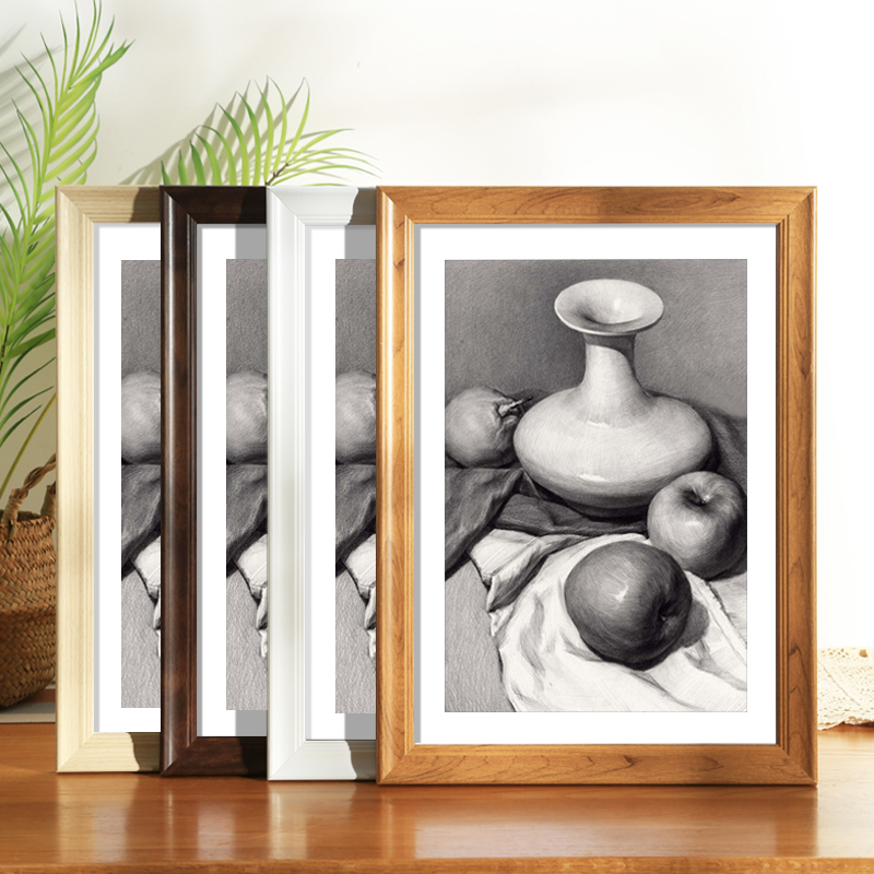 Simple retro American photo frame hanging wall mounted a3A4 paper frame 4 4k open 8K large size 20 inch 12 sketch