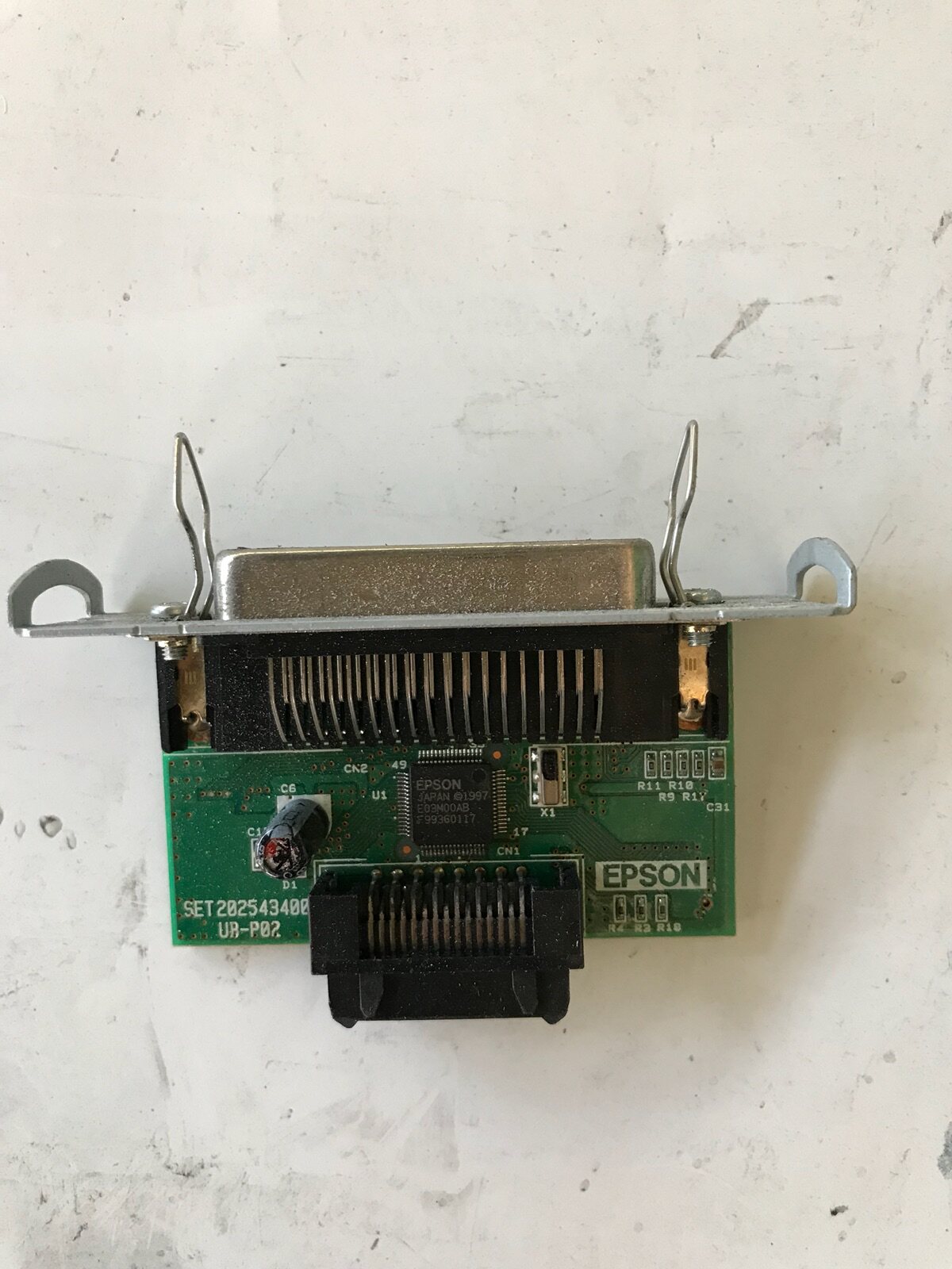 The Epson TM-u220 receives the data machine interface card and the port card TM-88III 88IV parallel port card interface card