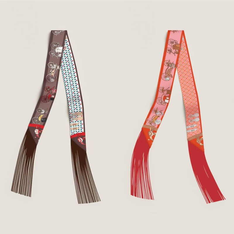 Amanda丨Tassel Ribbon 2026 Silk Scarf Silk and Leather Tassel Ribbon Original Logo