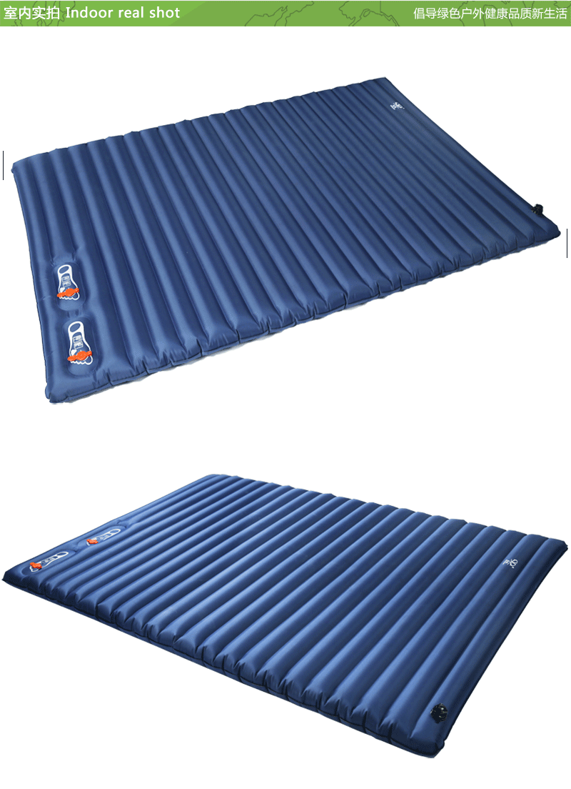 Ngoài trời PVC tự động bơm chân đôi bơm hơi đệm dày 10CM không khí đệm ẩm giữ ẩm lều pad nghỉ trưa pad - Thảm chống ẩm / Mat / Gối thảm trải đi picnic