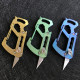 Titanium alloy multifunctional keychain EDC buckle creative design wrench pendant bottle opener camping combination tool